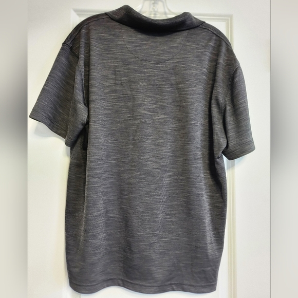 Haggar Black and Gray Polo Shirt Lightweight Performance Size Medium - Picture 2 of 4